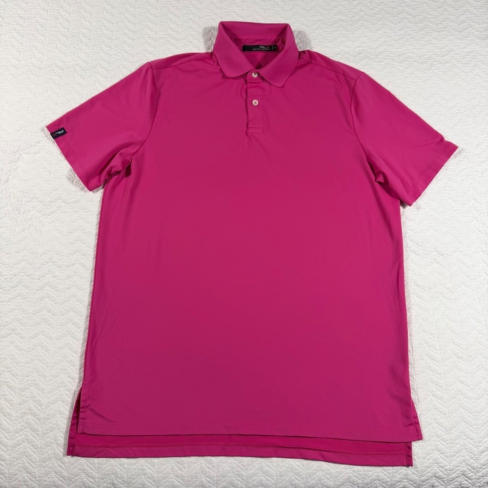 RLX Ralph Lauren Men's‎ Pink Golf Polo Shirt Short Sleeve Performance M